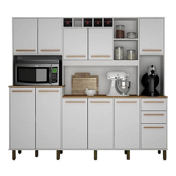 Cozinha Petra 11 Portas, 2 Gavetas e Mini Adega - Valdemóveis