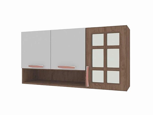 Armário 1,20 Marie Vazado VD Refleta - Indekes