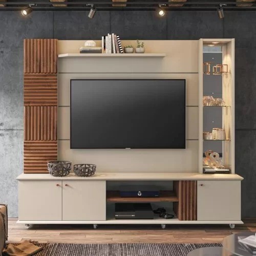 Home Theater Riviera tv até 65" com led e espelho-tr