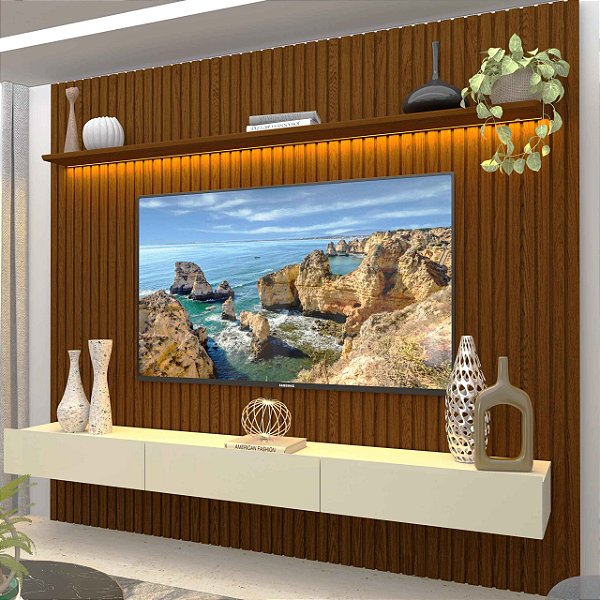 Home Nobre Ripado 230m  com Led e Nicho- Gelius
