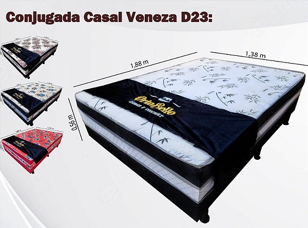 Colchobox Casal Veneza espuma D23 com 10cm de espessura- Ortobello