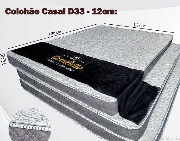 Colchão Casal D33 12cm de espessura- Ortobello