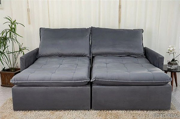 Sofá Cama Retrátil e Reclinável Málaga 2.15m