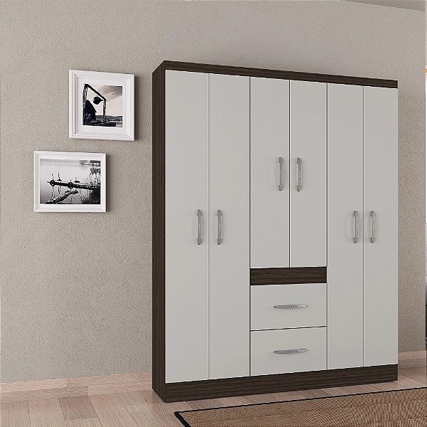 Roupeiro Casal New Marbela 1.35m - Poquema