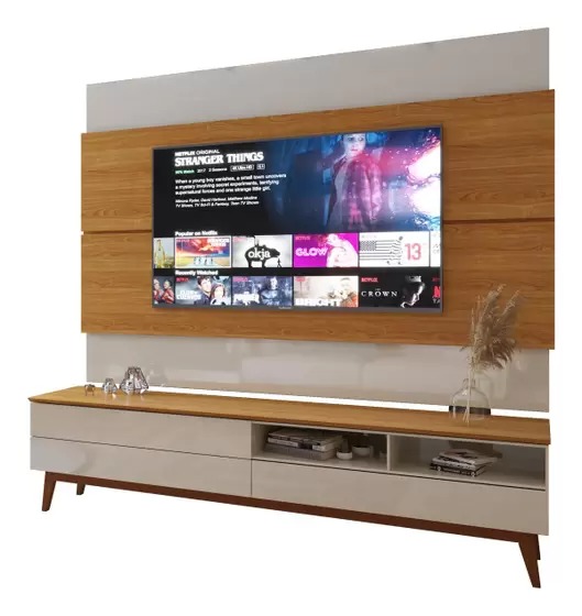 Rack + Painel Wall 1.80m Tv até 65" - Tebarrot