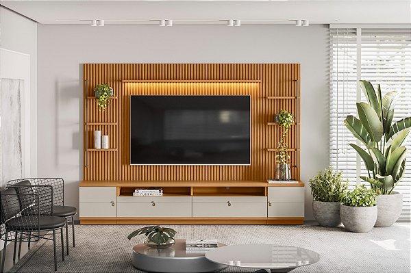 Home Theater Ouro Preto Tv até 75" 2.68m Linea Brasil