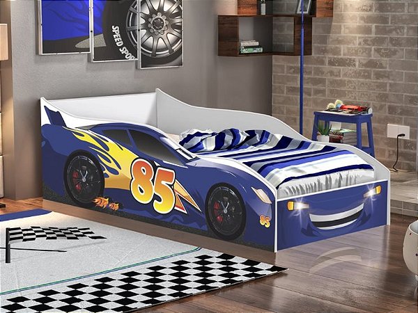 Cama Juvenil Formato Carro Corrida 85- Gabrielli Móveis