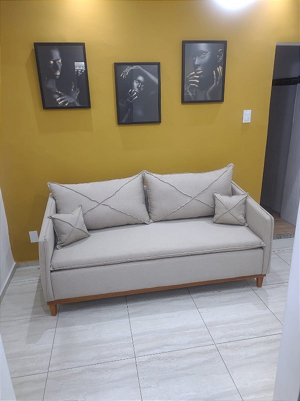 Sofá 02 lugares Lisboa 1.80m -Boareto Estofados