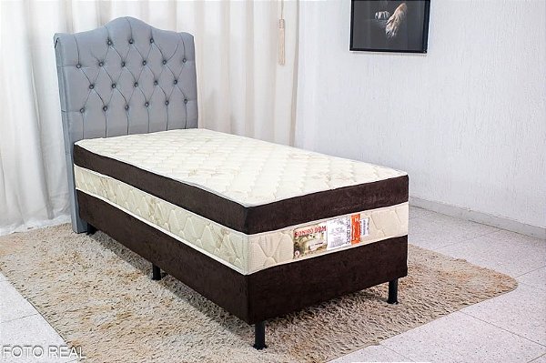 Colchobox Nosso Sonho D28 de solteiro  + Cabeceira Solteiro Berlim Rf