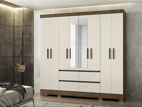Roupeiro Berlim 2.16m Casal 8P4G - Moval dlm