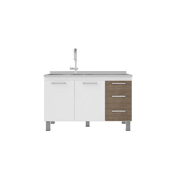 Balcão Para Pia 100% MDF 2P3G- Cerocha