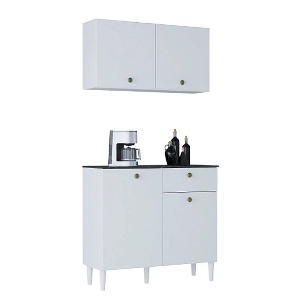 Balcão + Aéreo Larg. 90cm Poquema