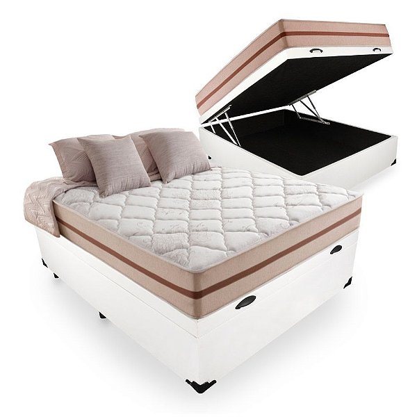 Cama Box Casal 1.38m  Molas Ensacadas