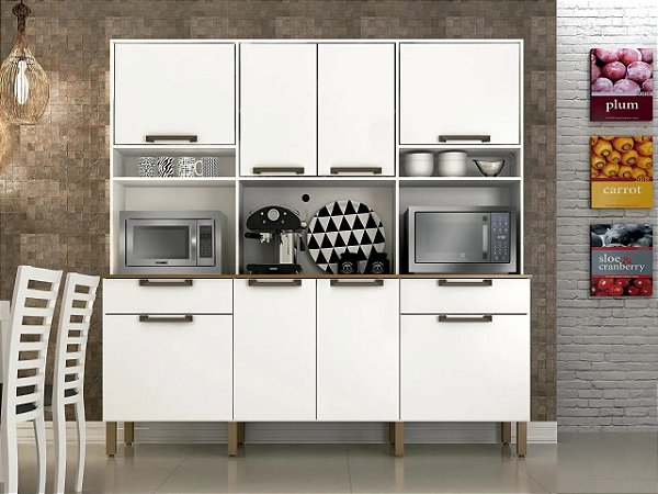 Armário de Cozinha 8 Portas Imola Largura 2.00m - Sallêto