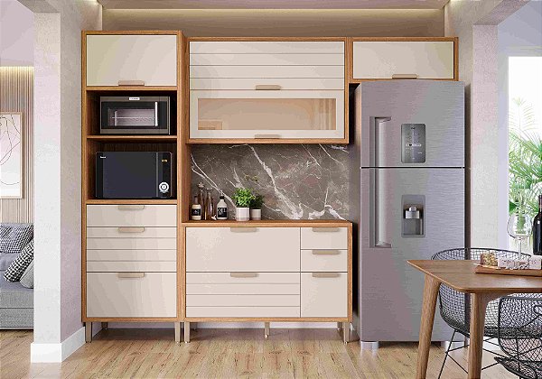 Cozinha Completa Eloise 6P6G 4 Peças 2.80m - MGM Móveis