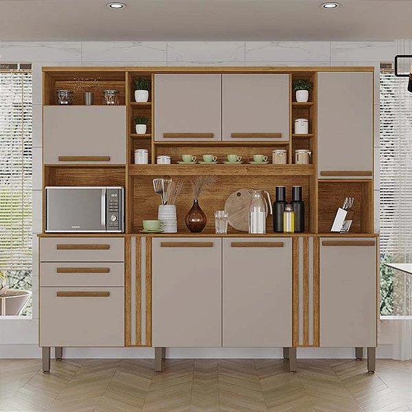 Armário de Cozinha Acácia larg. 2.18m - Salleto