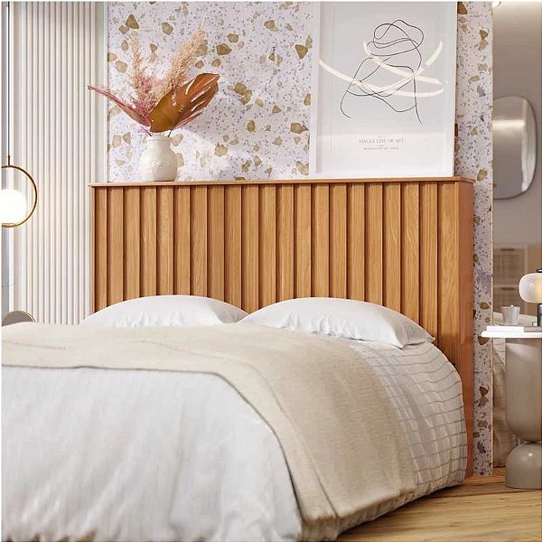 Cabeceira Queen Detroit Ripada Larg. 1.60m - Tebarrot