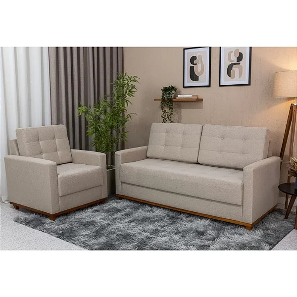 Sofá 03 lugares + Poltrona Austria