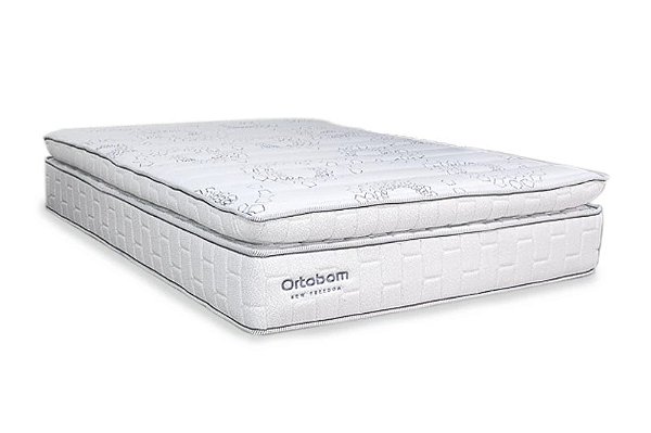 Colchão Queen New Freedom Molas Ensacadas e Pillow Top Espuma D33 158x198x32 Ortobom