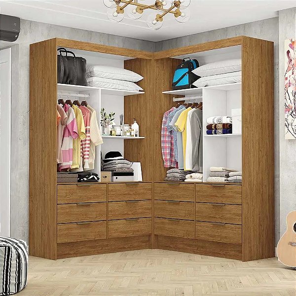 Closet 4 Portas 12 gavetas Sevilha Plus - Carioca Móveis
