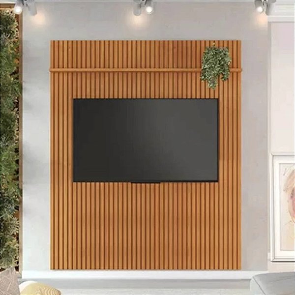 Painel Riso Ripado S/Nicho Larg. 1.82m Tv até 65 - JCM Movelaria