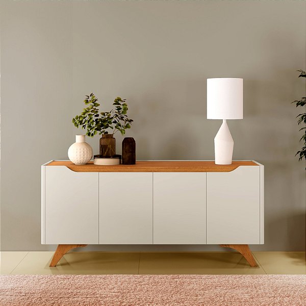 Buffet Atenas Off White/Naturale 1.80m - Mavaular