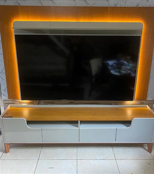 Rack com Painel Atenas 2.20m Tv até 65 - Mavaular