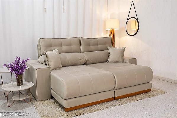 Retrátil Reclinável Dakar Molas Ensacadas 2.30m - Evidence