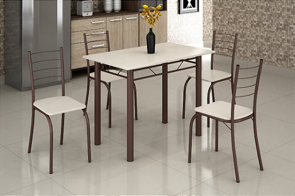 Mesa Rio 1.00x0.60 com 04 cadeiras - Teixiera