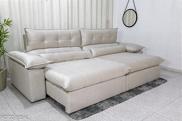 Retratil Reclinável 2.90m Lenon D28 e molas Ensacadas
