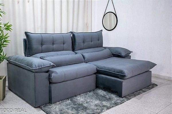 Retrátil Reclinável Lenon 2.50m D28 e molas ensacadas