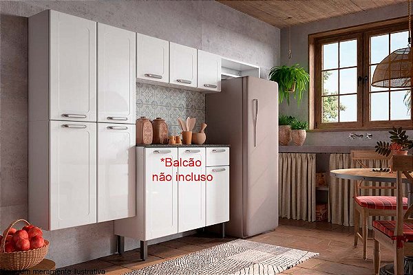 Cozinha Dona Maria Aço 3 Peças Sem Balcão - Bertolini