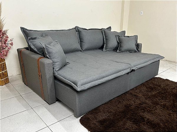 Sofá Cama Retrátil Reclinável Sparta 2.00m