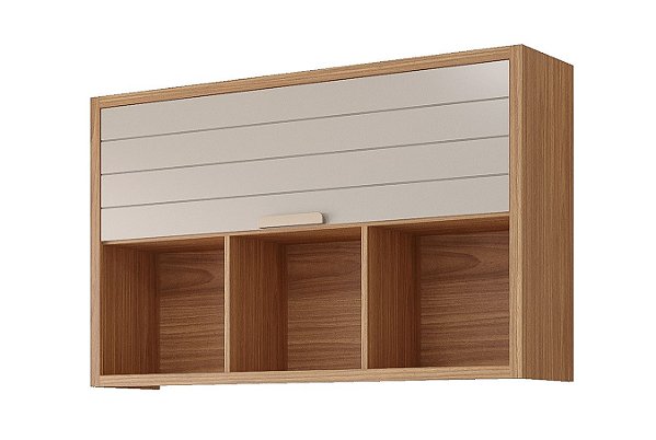 Aéreo Eloise 120 1 Porta Basculante 3 Nichos- MGM Moveis