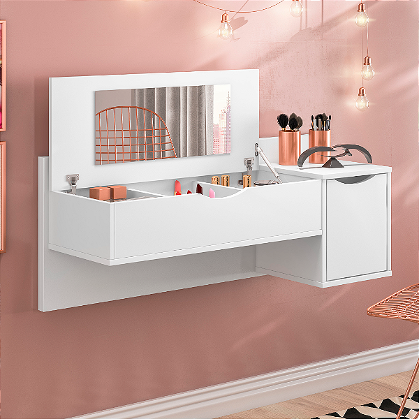 Camarim Suspenso Blush Tampa com Espelho e 1P - Albatroz Moveis