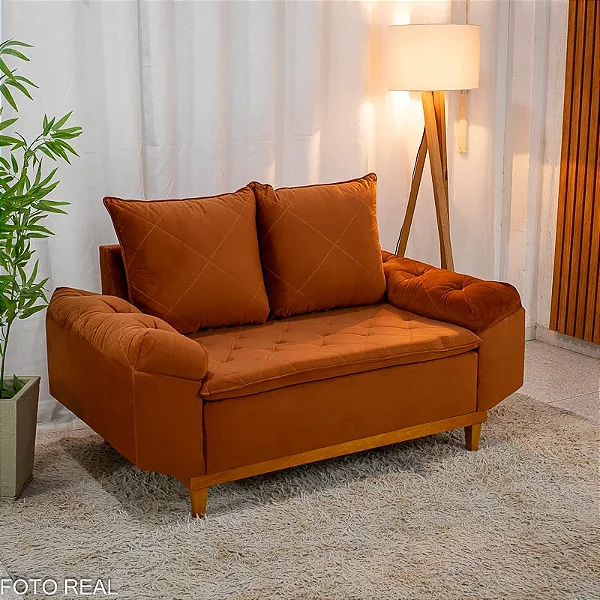 Sofá Living Berlim/Bélgica  1.60m - Boareto Estofados