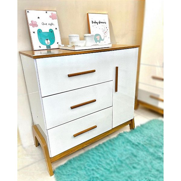 Cômoda Guti Retrô 100% MDF - Peroba