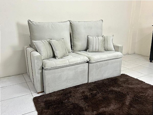 Sofá Cama Chicago Plus 1.80m – Veludo Bege