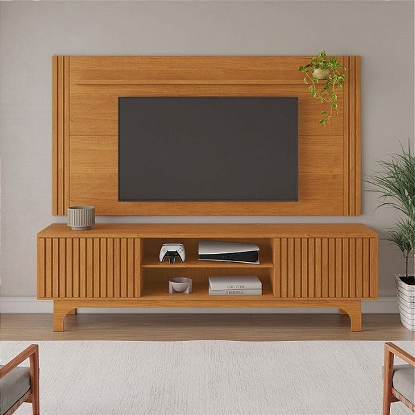 Painel + Rack até 70″ Trunfo Cinamono