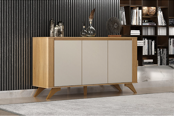 Buffet Pampulha 1.34m Cinamomo/Off White  - Valdemóveis