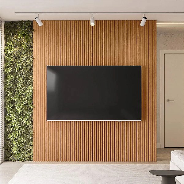 Painel Ripado Modular 2.20m  TV Até 75  Nature - Linea Brasil