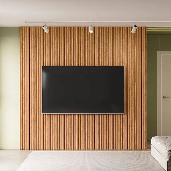 Painel Ripado Modular 2.60m  TV Até 75"  Nature - Linea Brasil