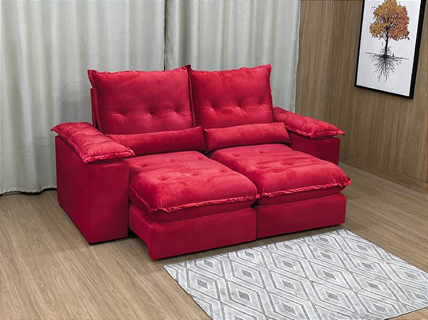Retrátil e Reclinável Guanabara 2.00m Vermelho