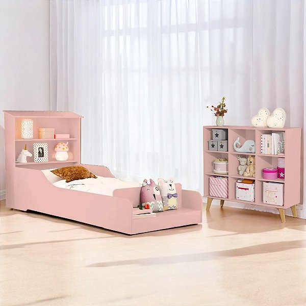 Cama Juvenil Liz + Organizador Ceci Rosé