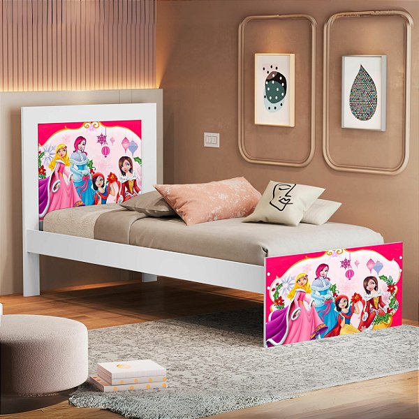Cama Solteiro Marina (Menina) Princesas 401354 100% MDF