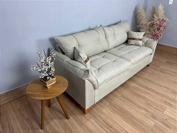 Sofá 3 lugares Creta 2.00m – Linho Bege