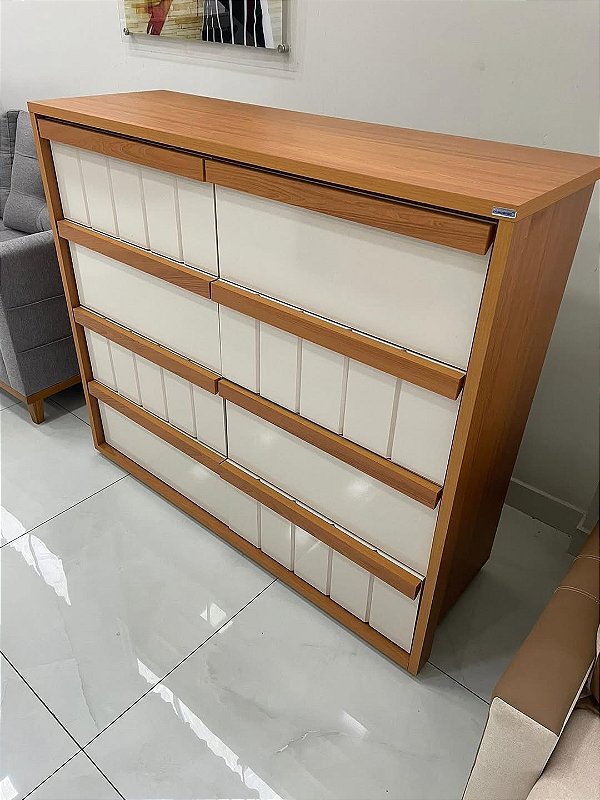 Cômoda Tarsila 8G Cinamomo Off White - Madetec