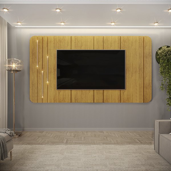 Painel Celine 100% MDF  2.41m Tv 85 - DJ Móveis