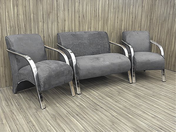 Conjunto de Poltronas México Braço de Alumínio