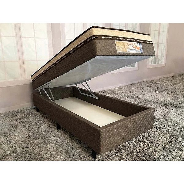 Colchobox Bau Solteiro Golden 88x188x50 Rondomoveis